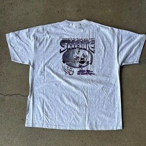 Vintage 90s Girl's hockey trash talk style graphic tee shirt tshirt Size XL